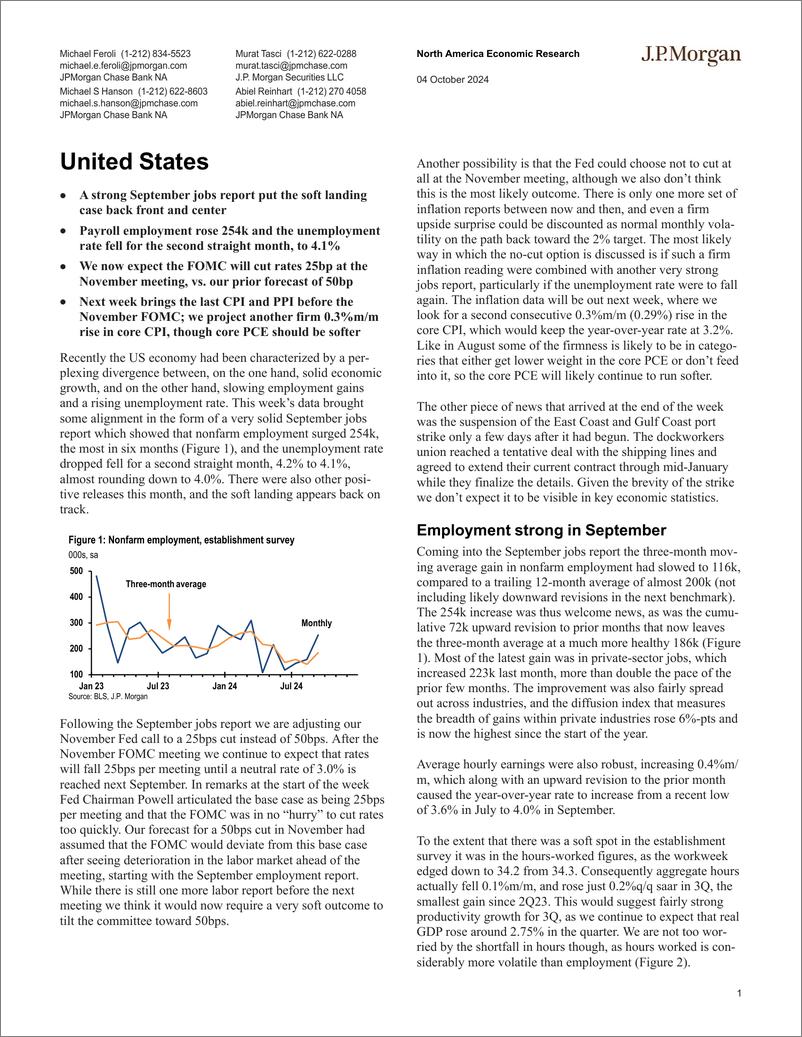 《JPMorgan Econ  FI-United States-110612137》 - 第1页预览图