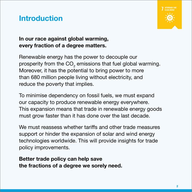 《联合国贸易发展委员会-推动贸易：微调太阳能和风能价值链的贸易政策（摘要）（英）-2024-18页》 - 第2页预览图