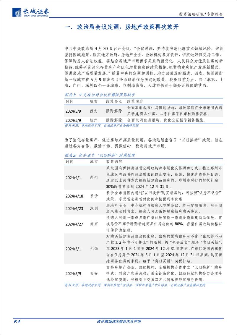 《投资策略研究：去库存再起，坚定看好地产链修复空间-240516-长城证券-12页》 - 第4页预览图