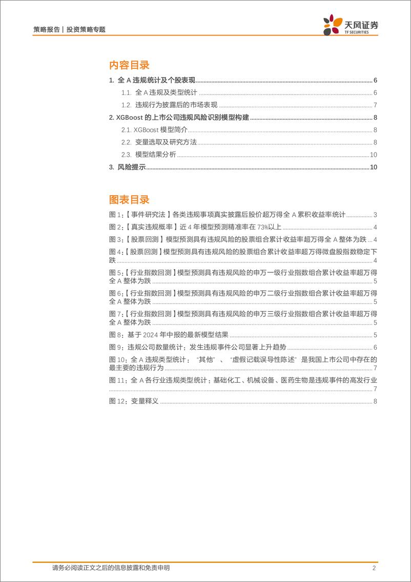 《行业比较专题：全A违规影响、预测及应用手册-240926-天风证券-11页》 - 第2页预览图