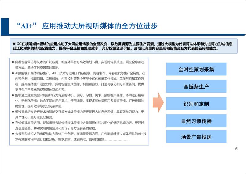 《中国信通院-2024求解智媒新未来”-AI-大数据对大屏媒体全环节和产业影响报告》 - 第6页预览图