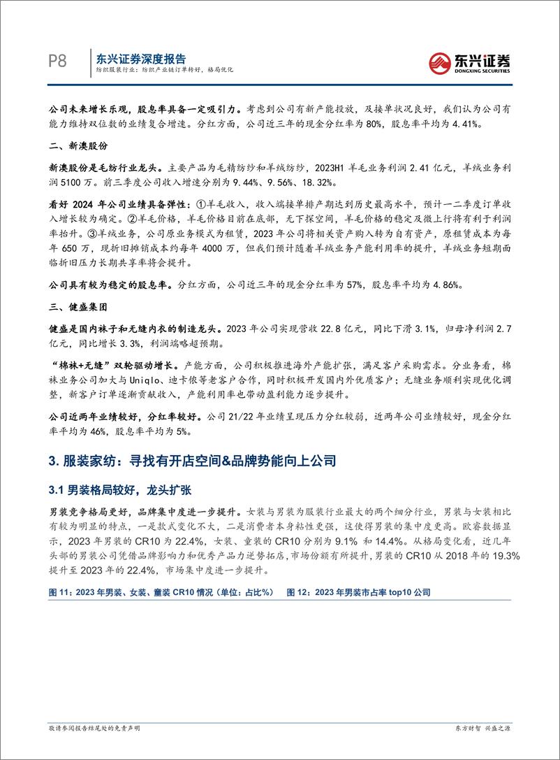 《东兴证券-纺织服装行业报告：纺织产业链订单转好，格局优化》 - 第8页预览图