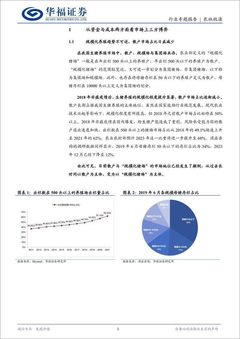 《农林牧渔行业专题报告：从市场三方主体博弈推演生猪养殖行业后续发展趋势-240519-华福证券-11页》 - 第3页预览图