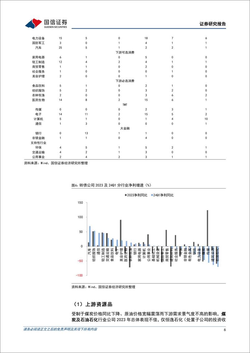 《固定收益专题报告：转债发行人年报%26一季报回顾，消费、部分制造业表现较好，资源品承压-240509-国信证券-15页》 - 第6页预览图