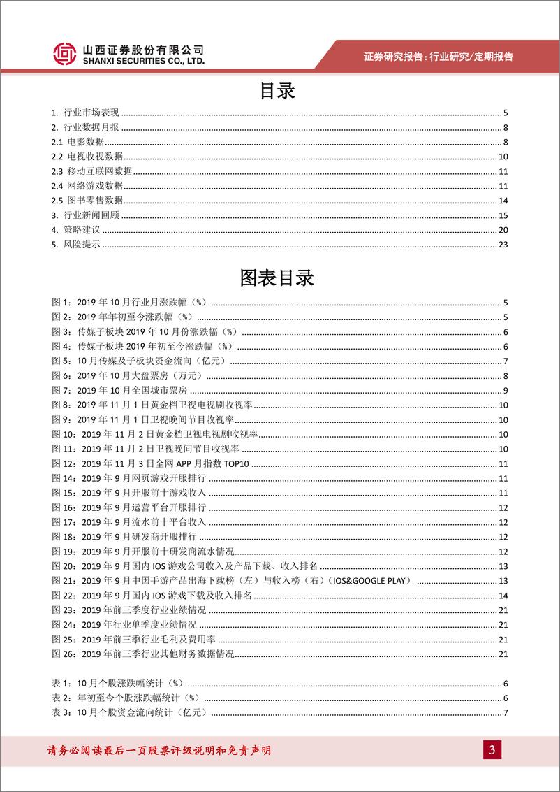 《传媒行业月度策略：10月票房同比增长124%，未成年游戏防沉迷通知发布-20191108-山西证券-24页》 - 第4页预览图