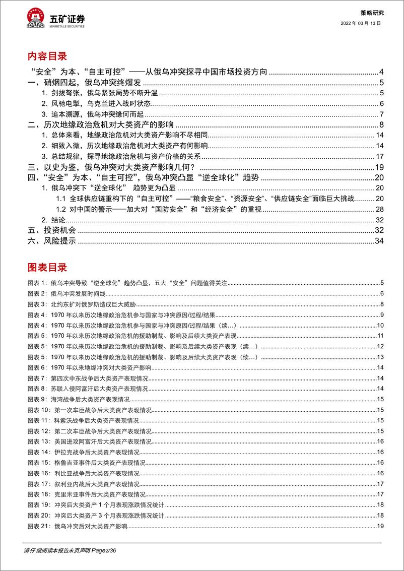 《从俄乌冲突探寻中国市场投资方向： “安全”为本、“自主可控”-20220313-五矿证券-36页》 - 第3页预览图