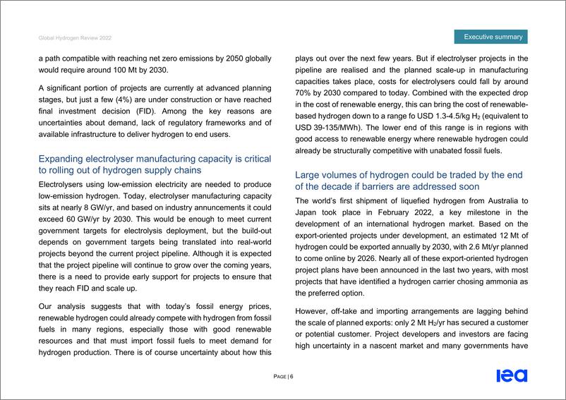 《全球氢能回顾2022（英）-288页》 - 第7页预览图