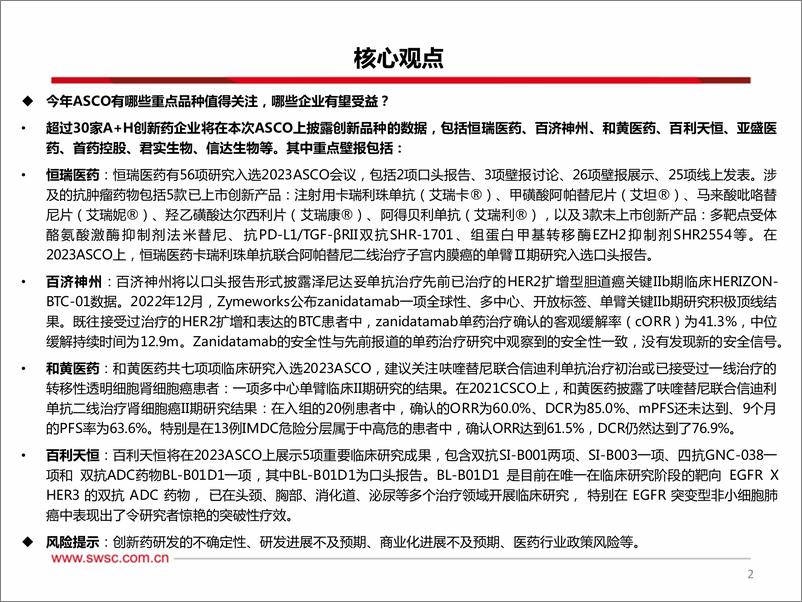 《创新药行业专题：中国之声闪耀2023ASCO（数据更新）-20230605-西南证券-61页》 - 第4页预览图