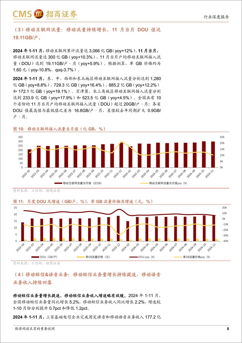 《通信行业全球运营商月报9：11月电信业增长持续回暖，国资委加大市值管理与现金流管控关注度-250105-招商证券-26页》 - 第8页预览图