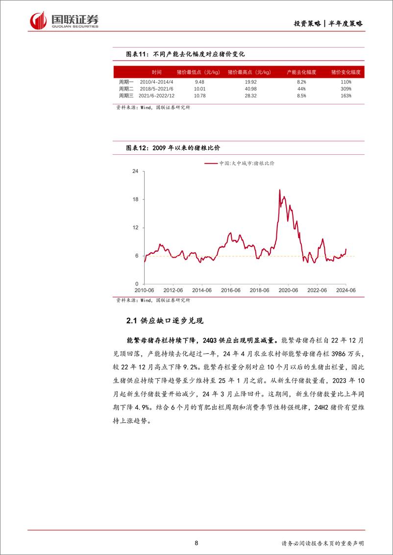 《农林牧渔行业2024年度中期投资策略：重视生猪养殖和水产链景气回暖的投资机会-240616-国联证券-20页》 - 第8页预览图