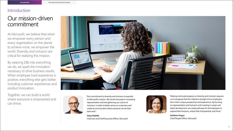 《微软Microsoft：2023年全球多元与包容报告（英文版）》 - 第7页预览图
