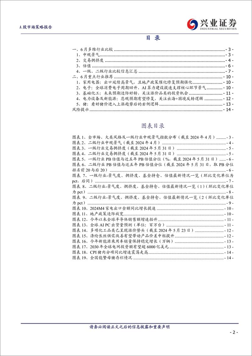 《6月重点行业推荐：家电、电子、化工、电新、生猪养殖-240603-兴业证券-15页》 - 第2页预览图