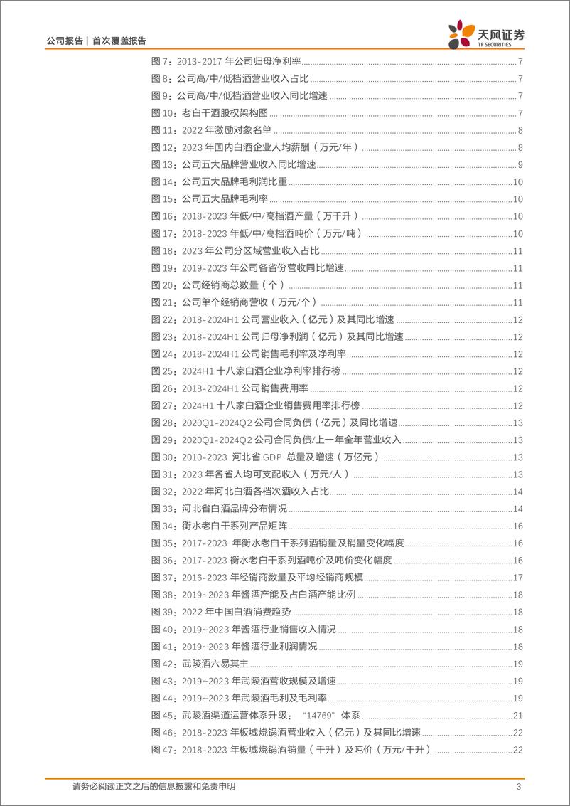 《老白干酒(600559)改革渐见成效，武陵复兴势能向上-241028-天风证券-31页》 - 第3页预览图