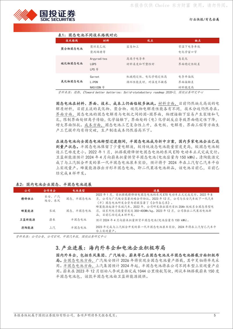 《新材料系列报告（一）：固态电池潜力获验证，关注动力电池金属新需求》 - 第5页预览图