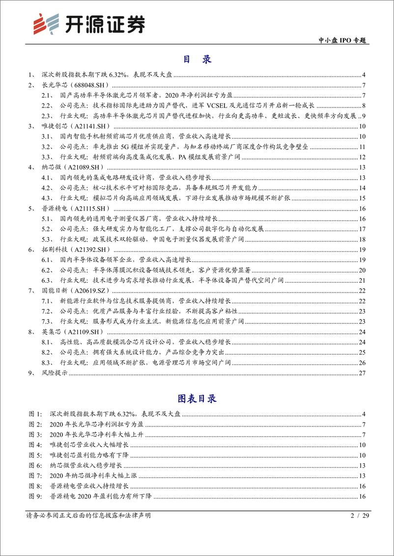 《中小盘IPO专题：次新股说，本批长光华芯等值得重点跟踪（2022批次10、11）-20220320-开源证券-29页》 - 第3页预览图