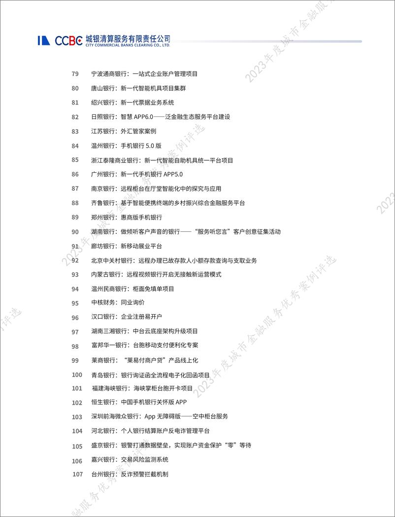 《城银清算：2023年度城市金融服务优秀案例评选优秀案例集》 - 第5页预览图