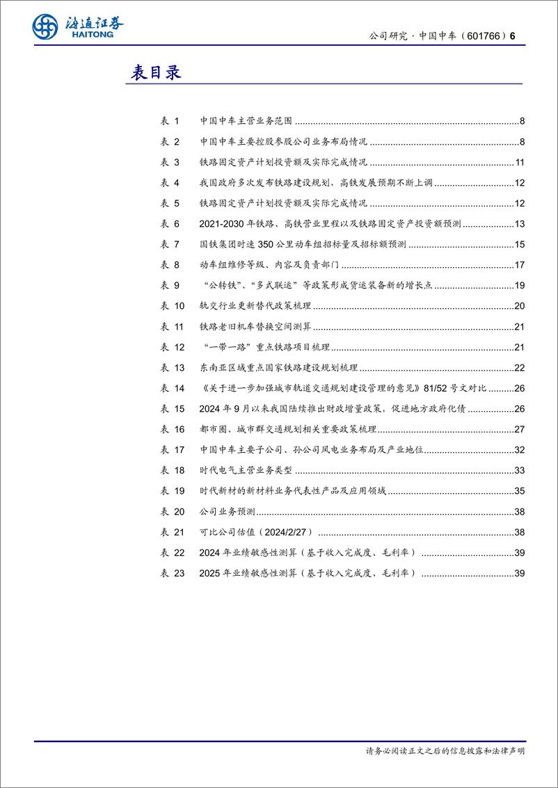 《中国中车(601766)铁路装备景气延续，轨交装备龙头再启航-250314-海通证券-41页》 - 第5页预览图