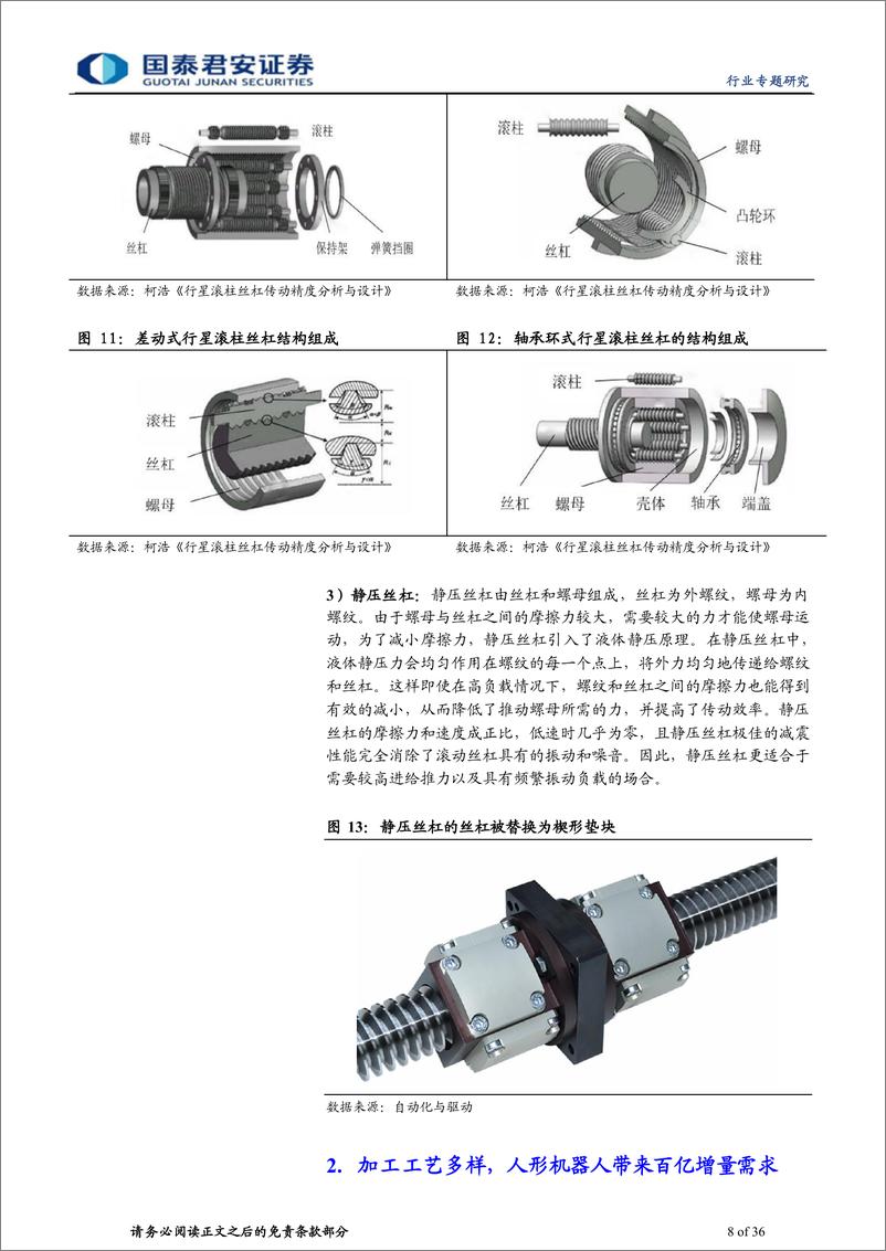 《人形机器人系列之丝杠：人形机器人带来新机遇，丝杆行业国产替代加速进行》 - 第8页预览图