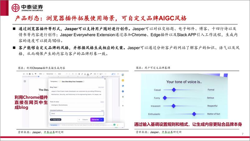 《2023-11-11-信息技术-人工智能行业Jasper：为营销而生的集成AI工具-中泰证券》 - 第7页预览图