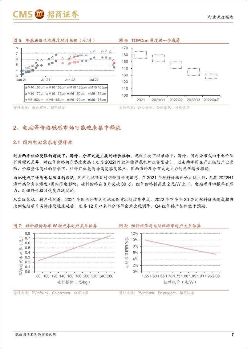 《电力设备及新能源行业光伏系列报告65：硅料降价带动制造业价格大调整，板块迎来布局契机-20221225-招商证券-22页》 - 第8页预览图