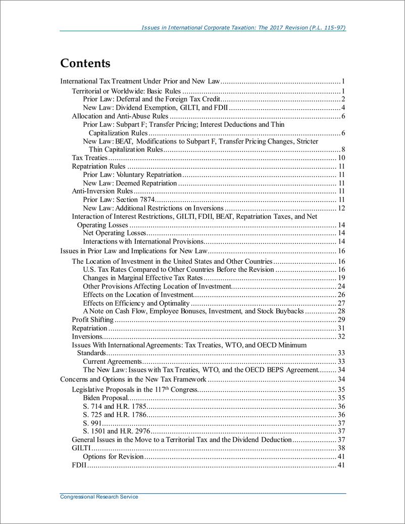 《国会研究服务部-跨国公司税收问题：2017年修订版（英文）-2021.6-54页》 - 第2页预览图