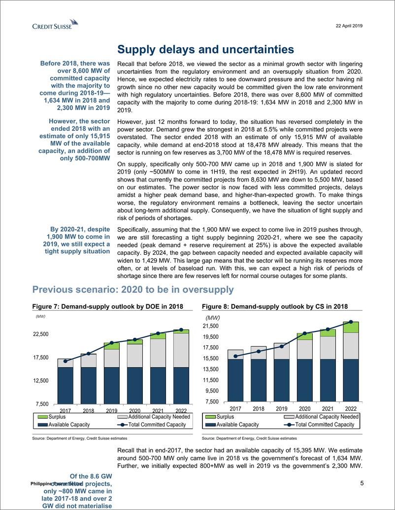 《瑞信-亚太地区-电力公用事业行业-菲律宾电力行业：供应严重紧张，面临短缺风险-2019.4.22-38页》 - 第6页预览图