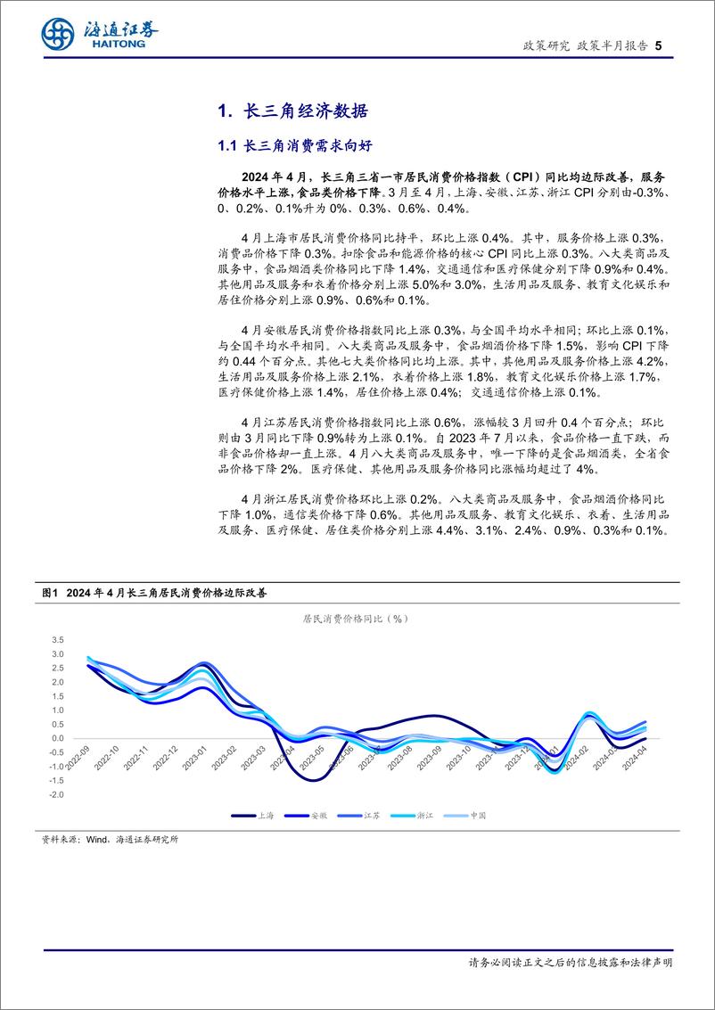 《长三角经济新观察(五月上)：储能布局与消费需求增长引领区域发展新趋势-240517-海通证券-16页》 - 第5页预览图