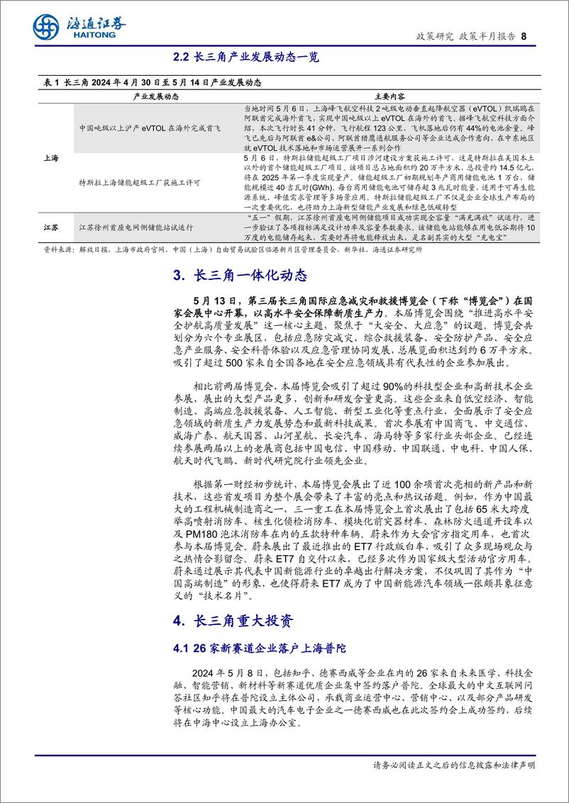 《长三角经济新观察(五月上)：储能布局与消费需求增长引领区域发展新趋势-240517-海通证券-16页》 - 第8页预览图