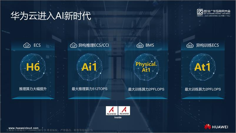 《2018广东互联网大会演讲PPT%7C云%2BAI+在创新的道路上加速奔跑%7C华为》 - 第7页预览图