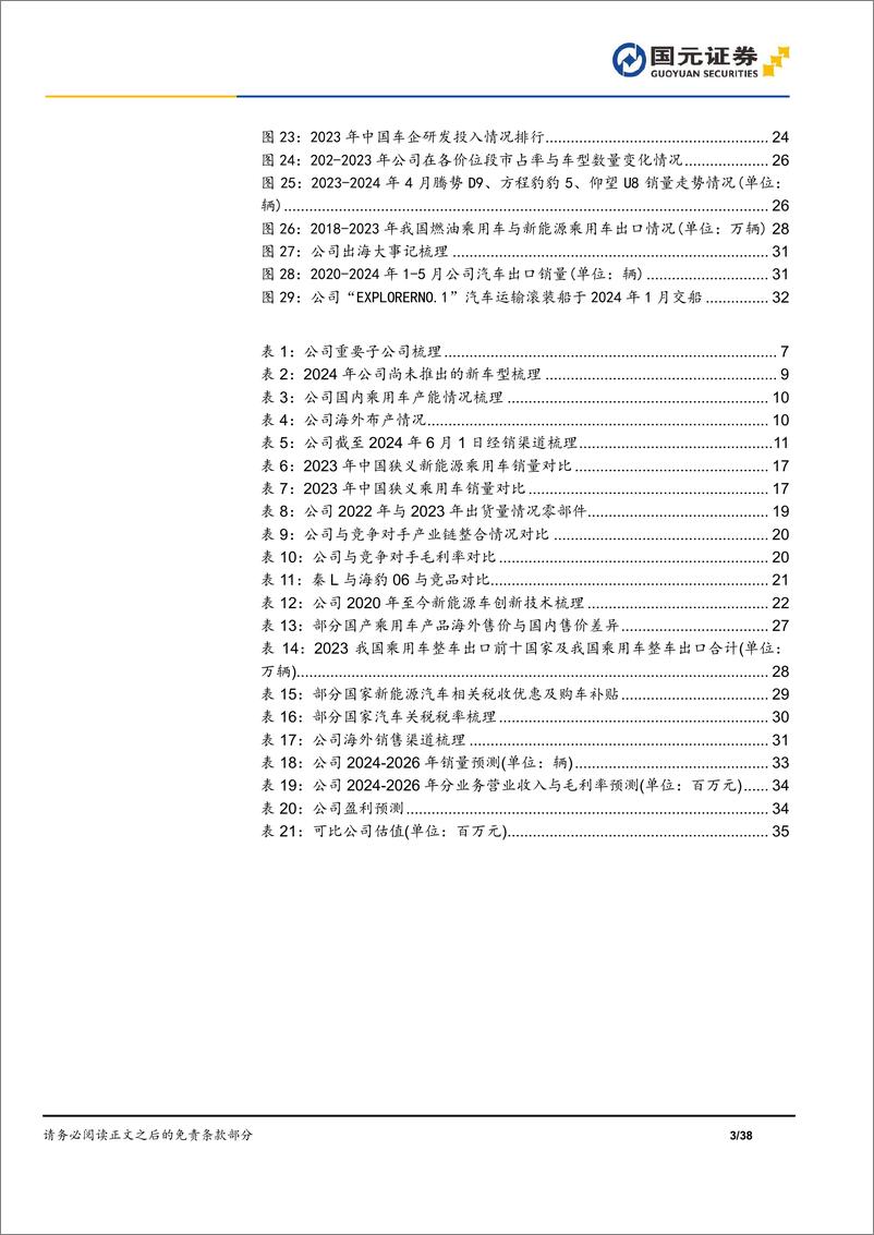 《国元证券-比亚迪-002594-首次覆盖报告：新能源车领军企业，剑指海外市场》 - 第3页预览图
