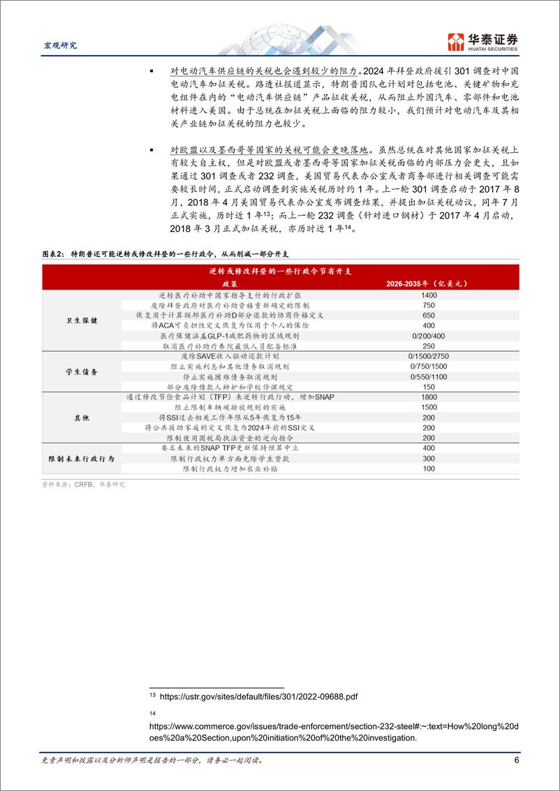 《宏观专题研究：特朗普百日新政展望，概览篇-250102-华泰证券-12页》 - 第6页预览图