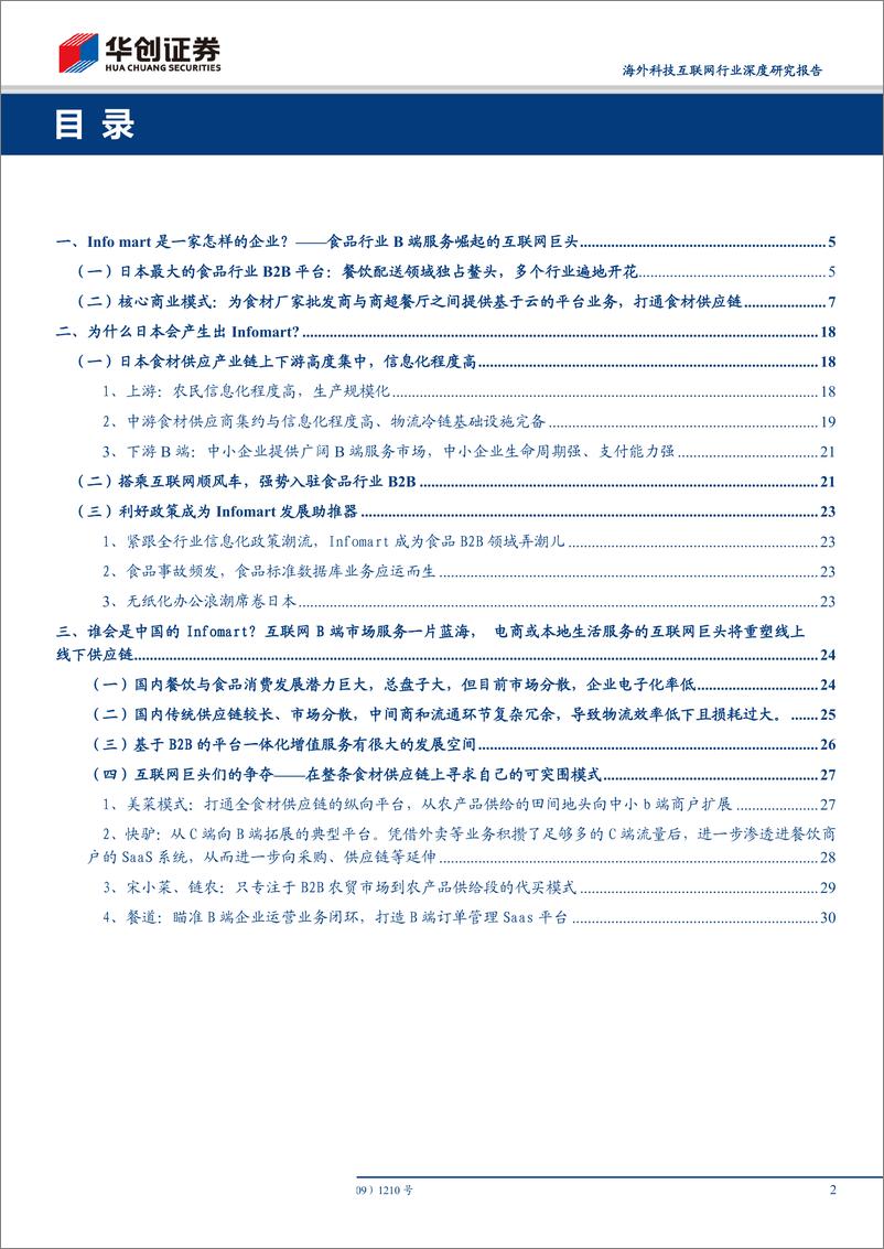 《海外互联网行业深度研究报告：从日本互联网2B服务巨头Infomart看中国互联网B端服务战场-20190506-华创证券-34页》 - 第3页预览图