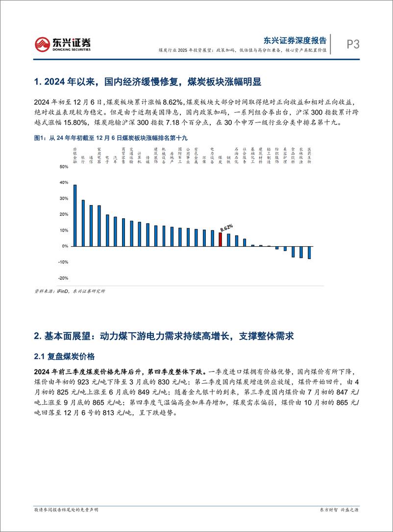 《煤炭行业2025年投资展望：政策加码，低估值与高分红兼备，核心资产具配置价值-241217-东兴证券-14页》 - 第3页预览图