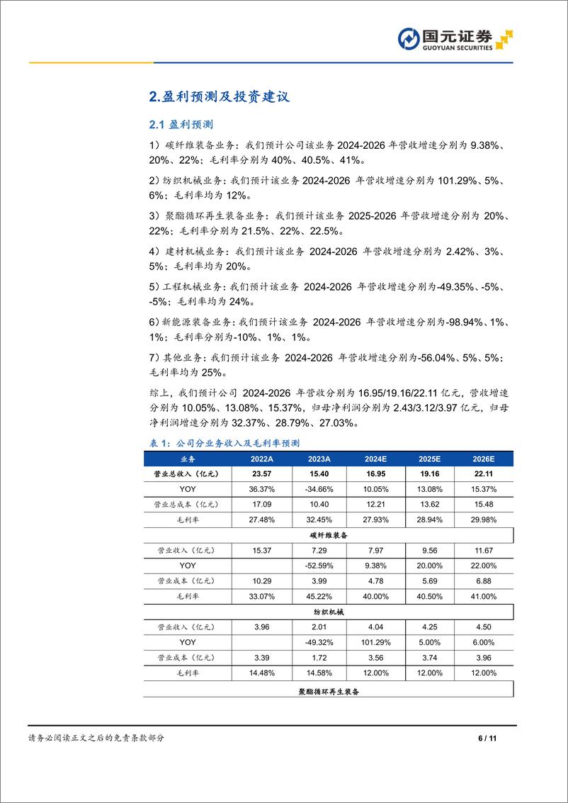 《精工科技(002006)首次覆盖报告：深耕碳纤维装备，空天经济绿色经济双向开拓-250110-国元证券-11页》 - 第6页预览图