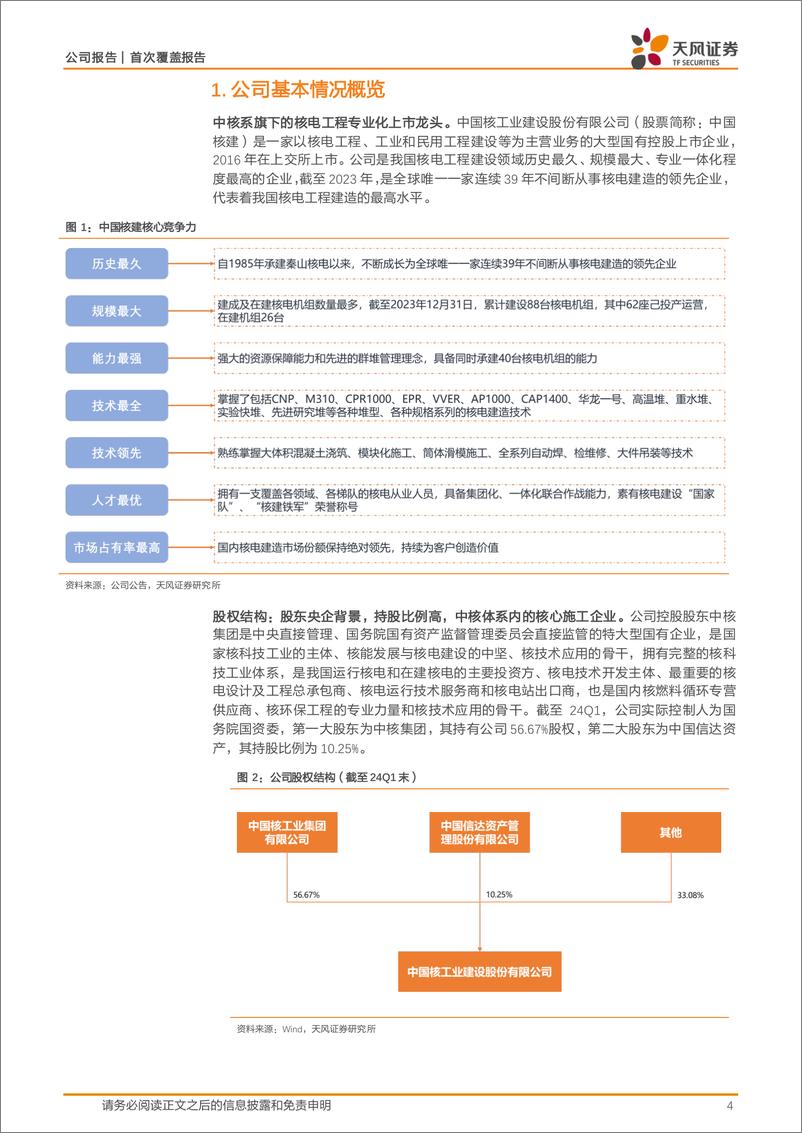 《中国核建(601611)核电工程景气度加速上行，关注公司中长期业绩弹性-240808-天风证券-18页》 - 第4页预览图