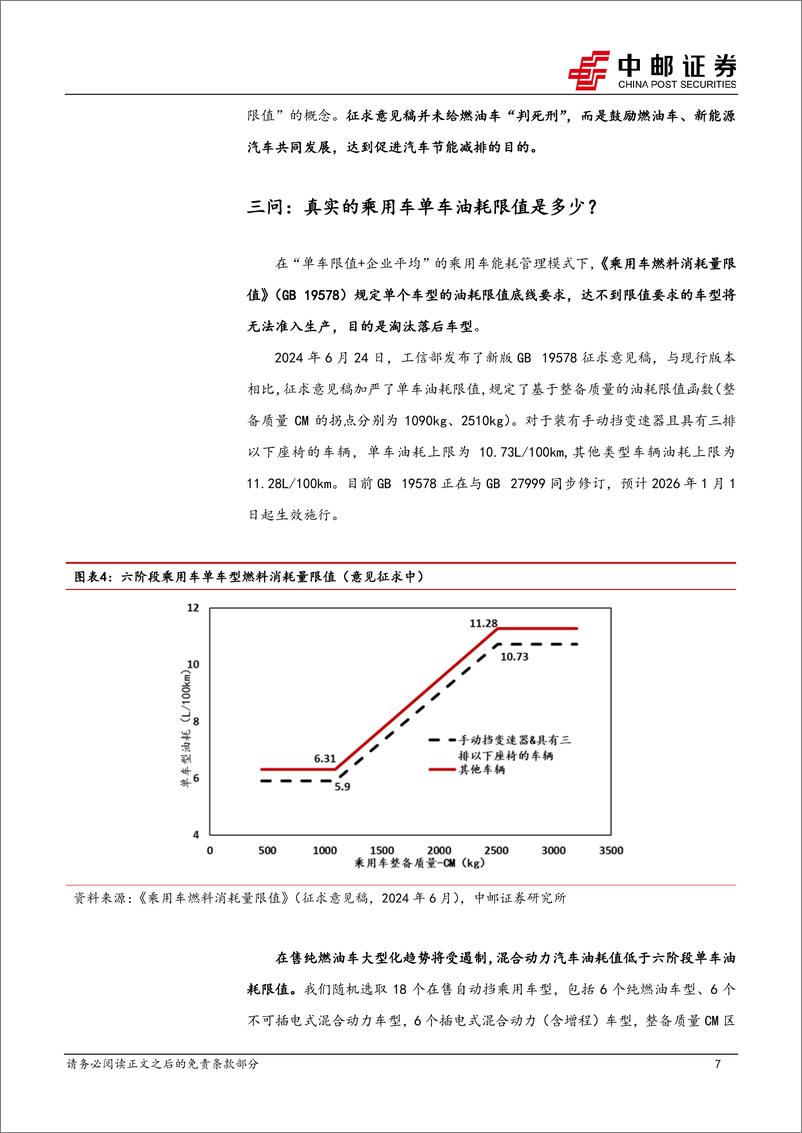 《汽车行业五问乘用车油耗限值：燃油车要被淘汰了吗？-240908-中邮证券-15页》 - 第6页预览图