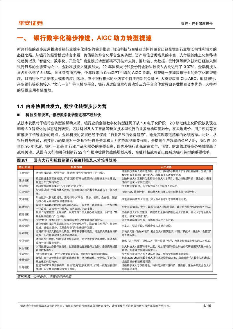 《银行业金融科技专题：从AIGC看商业银行数字化转型-20230706-平安证券-19页》 - 第5页预览图