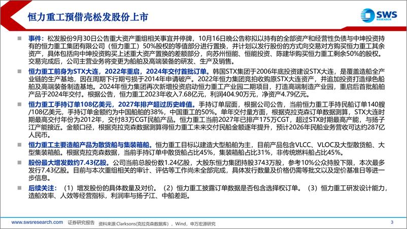 《机械制造行业10月造船更新：造船板块Q3业绩总结，新造船价格阶段性回调不改长期上行趋势-241112-申万宏源-48页》 - 第2页预览图