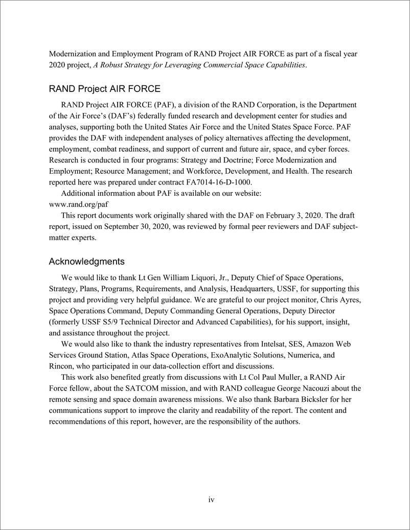 《商业空间能力和市场概述：商业空间开发与美国国防部之间的关系（英）-兰德-2022.4-90页》 - 第5页预览图