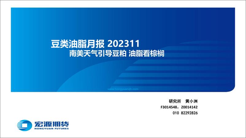 《豆类油脂月报：南美天气引导豆粕，油脂看棕榈-20231103-宏源期货-24页》 - 第3页预览图