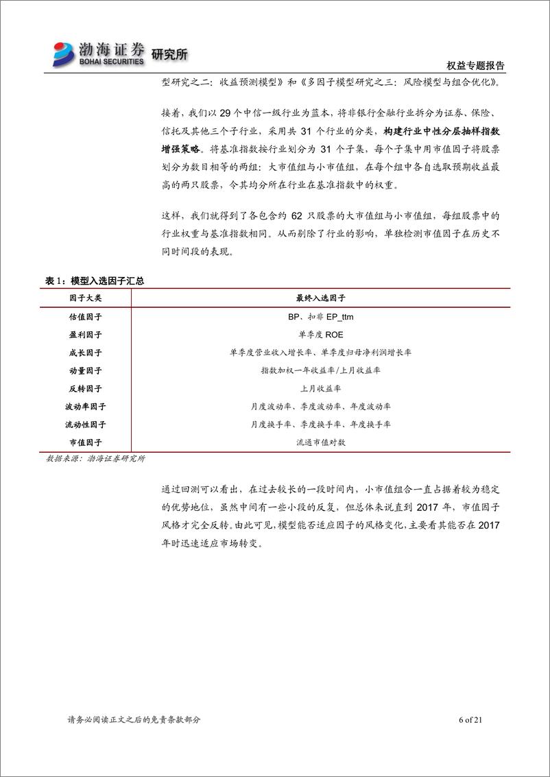 《渤海证2018122渤海证券多因子模型研究系列之六：使用thompson+sampling算法的策略混合模型》 - 第6页预览图