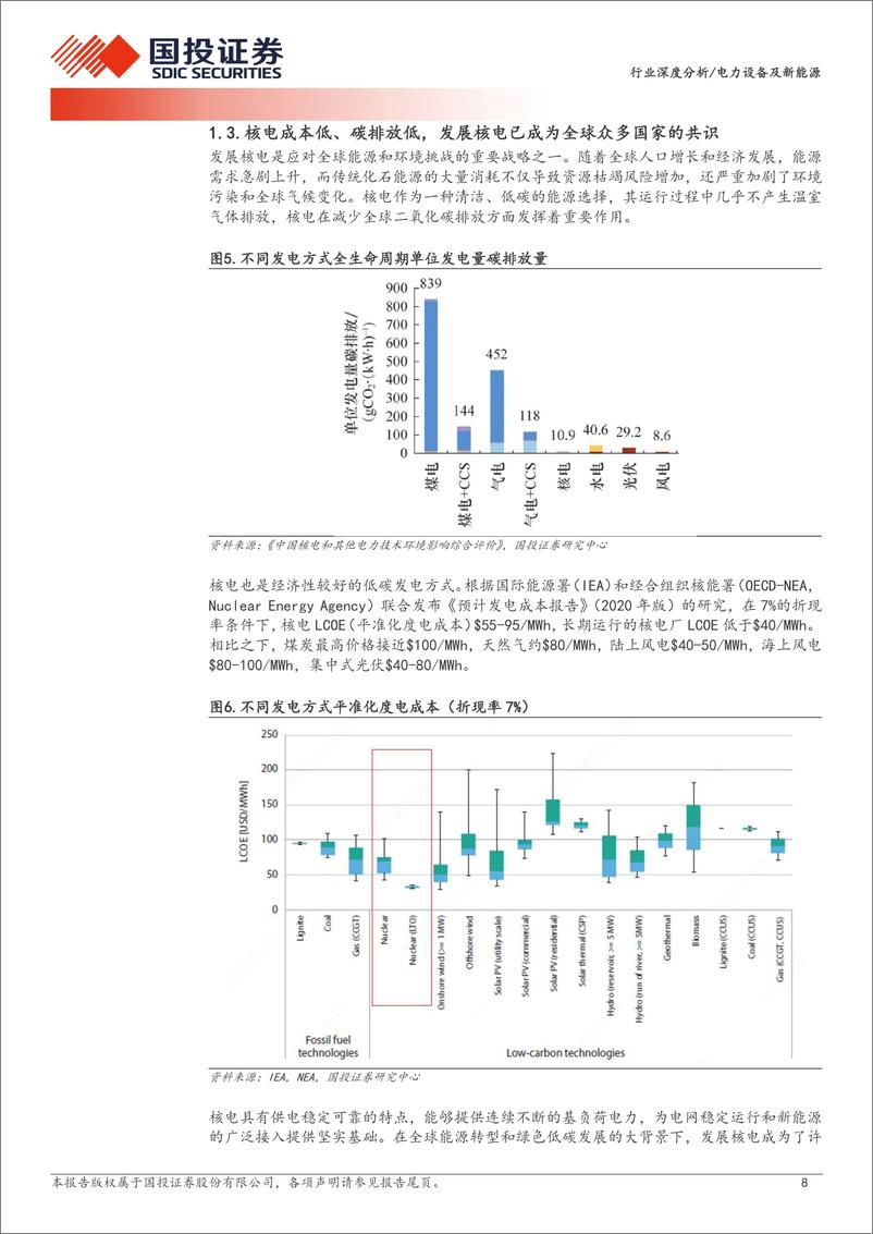 《电力设备及新能源行业深度分析：核电景气度持续提升，三代四代核电技术打开设备新空间-240501-国投证券-38页》 - 第8页预览图