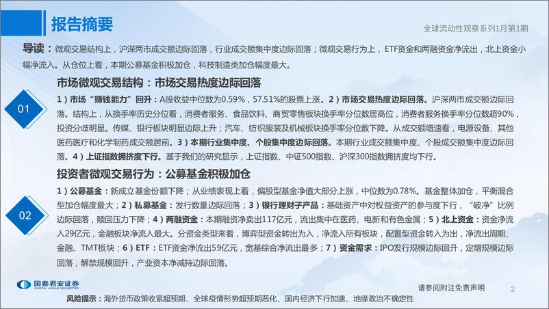 《全球流动性观察系列1月第1期：公募基金积极加仓-20230104-国泰君安-56页》 - 第3页预览图