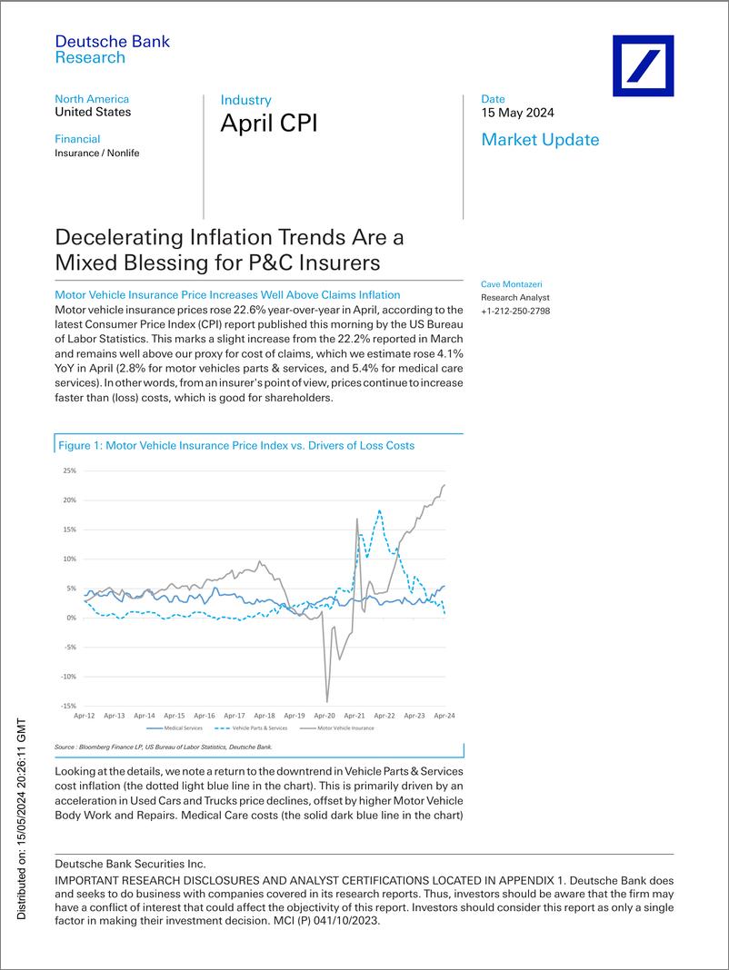 《Deutsche Bank-April CPI Decelerating Inflation Trends Are a Mixed Blessin...-108247101》 - 第1页预览图