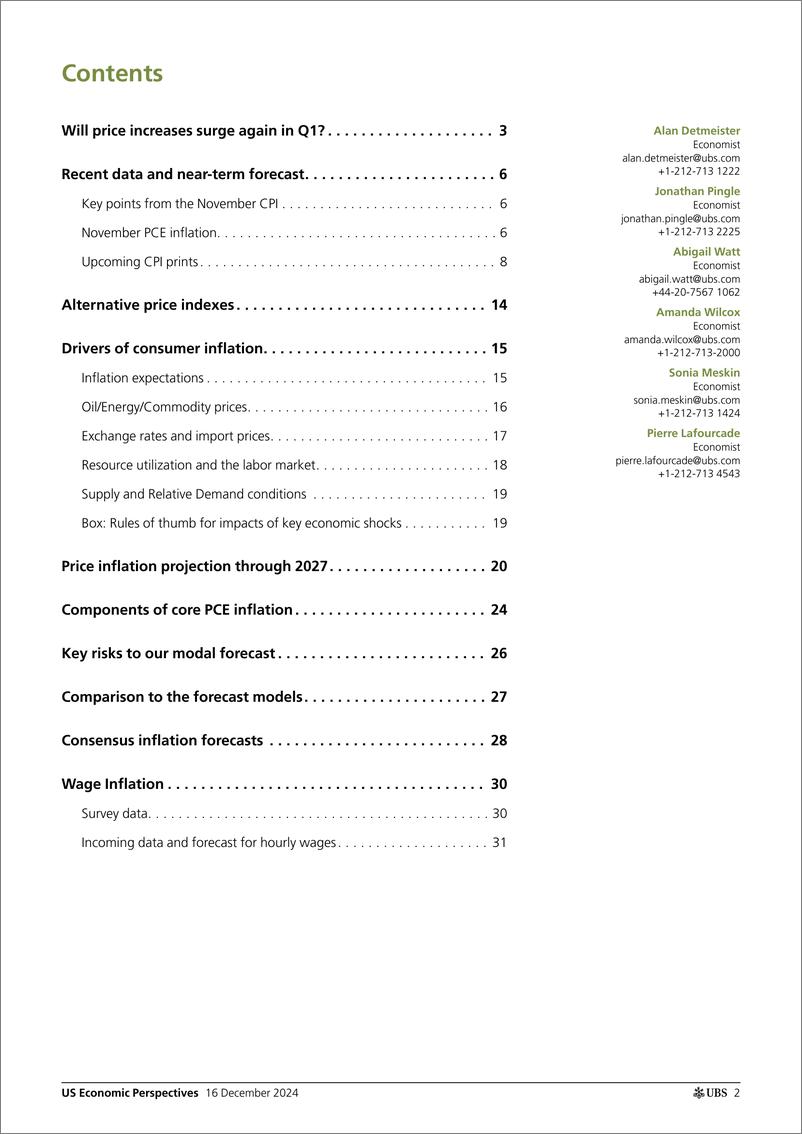 《UBS Economics-US Economic Perspectives _US Inflation Monthly A Q1 surge_...-112229887》 - 第2页预览图