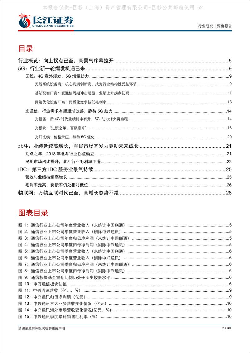 《通信行业年报一季报综述-20190506-长江证券-30页》 - 第3页预览图