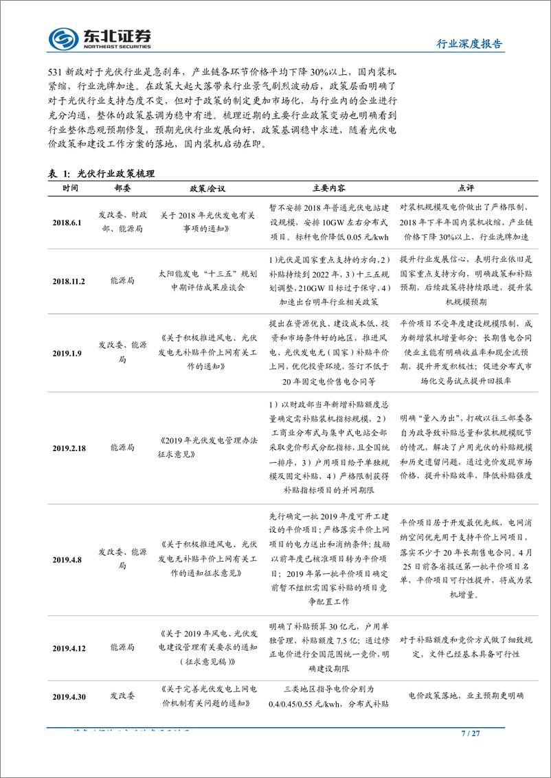 《电气设备行业深度报告：风光景气度向上，盈利能力回升-20190628-东北证券-27页》 - 第8页预览图