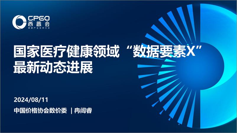 《中国价格协会数价委_冉闿睿__国家医疗健康领域_数据要素X_最新动态进展》 - 第1页预览图