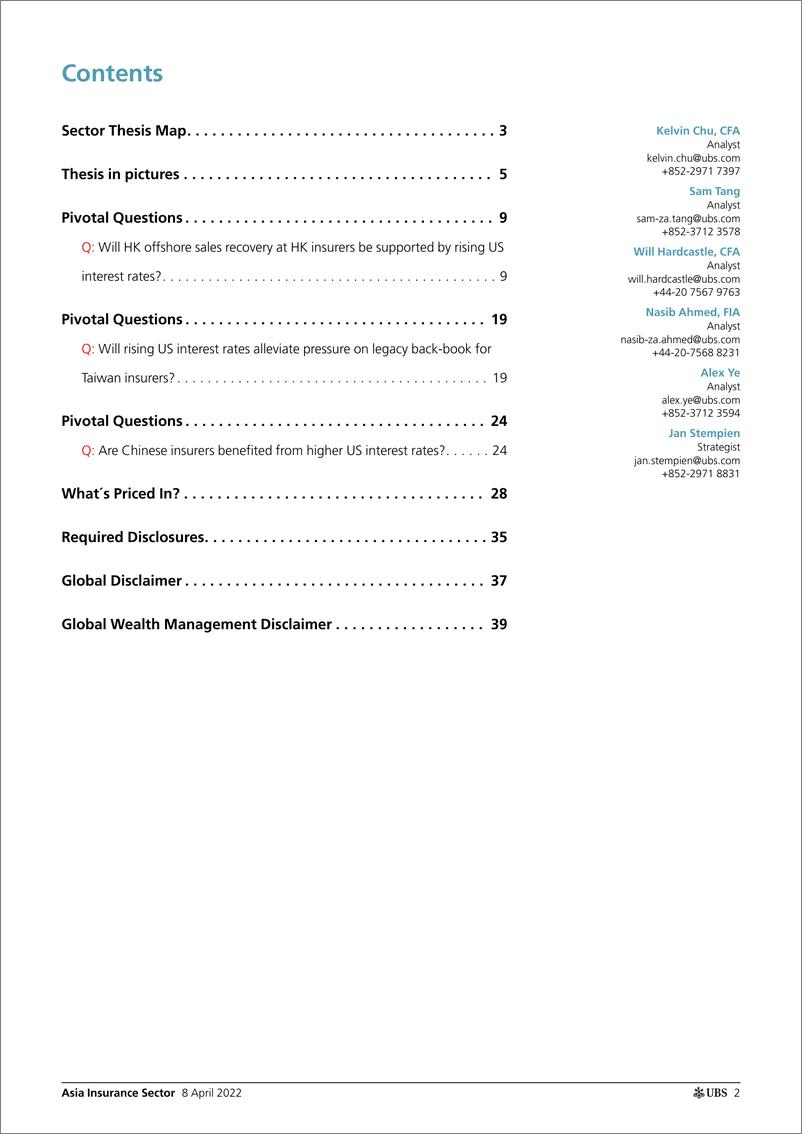 《瑞银-亚太地区保险行业-揭示利率对大中华区保险公司的影响-2022.4.8-43页》 - 第3页预览图