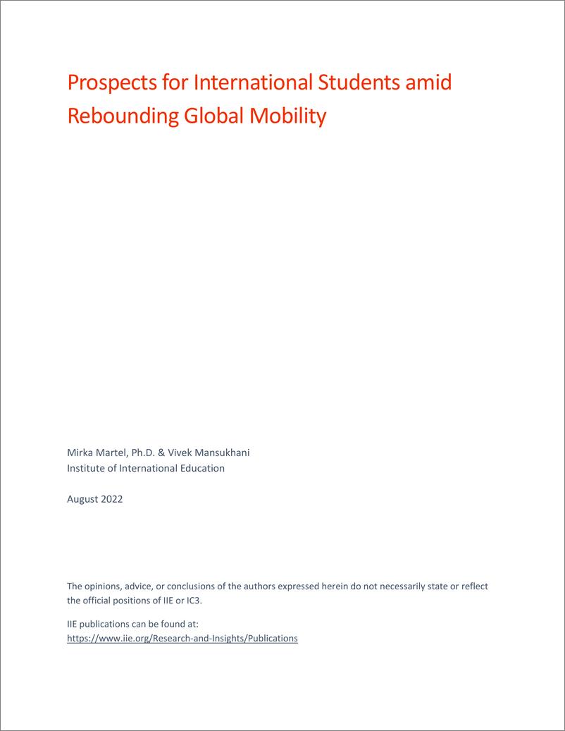 《IIE-全球流动性反弹中的国际学生前景（英）-2022.8-21页》 - 第3页预览图